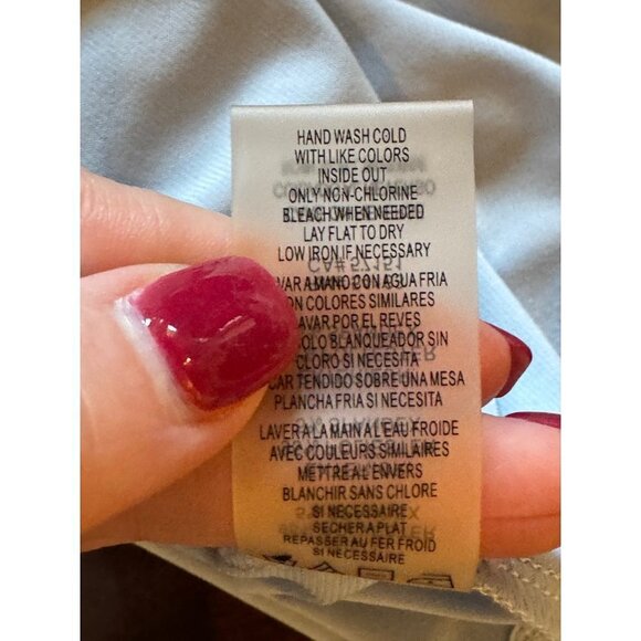 Karl Lagerfeld‎ Heavenly Blue Bow Pleated Detail Short Sleeve Top Size S - Picture 11 of 11